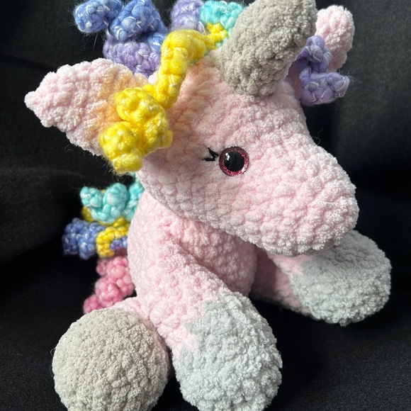 Other - Handmade Crochet Plush Pink Unicorn
